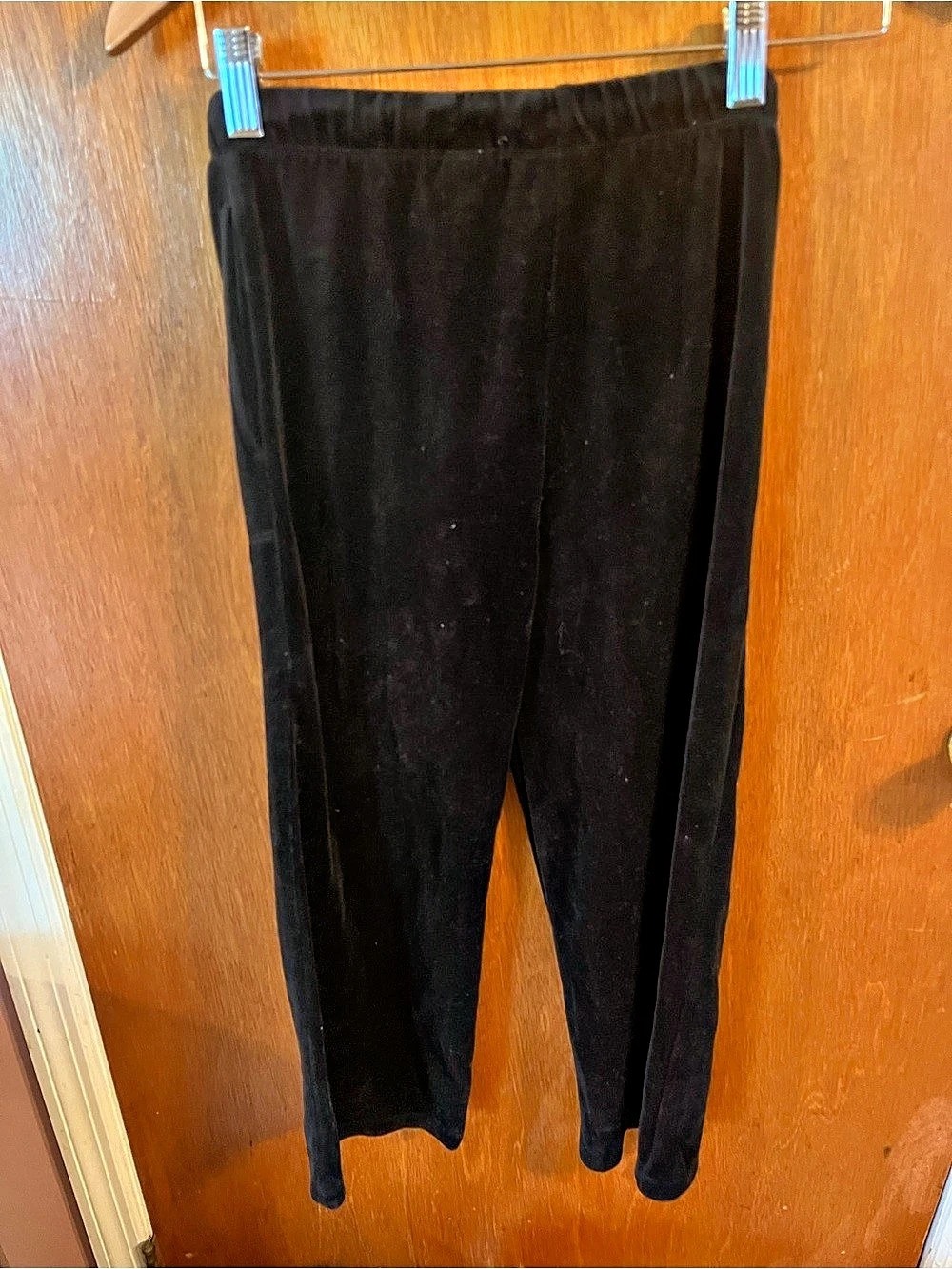 L.L.Bean Girls Black Velour Pants Size Small